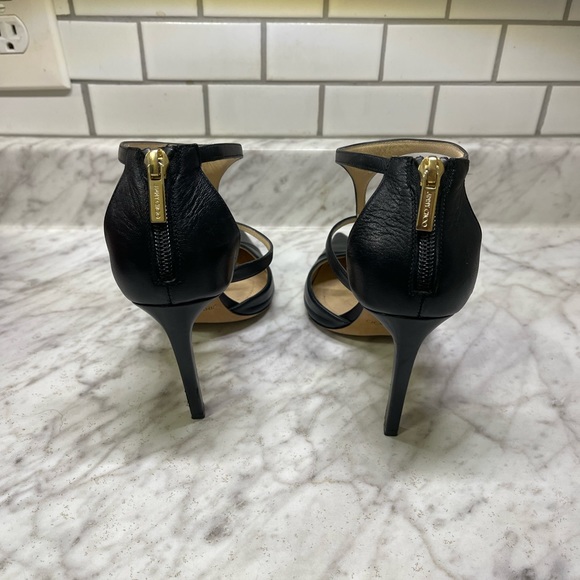 Jimmy Choo, T-Strap heels, zipper back heel. Gently worn a few times. Sz 37 1/2 - Picture 3 of 7